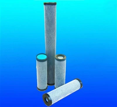 Filterpatroon met gecomprimeerde actieve kool